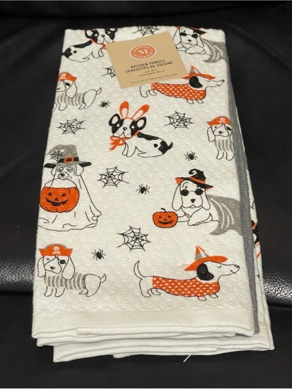 Martha Stewart Halloween Dogs Kitchen Towels (Set of 3)